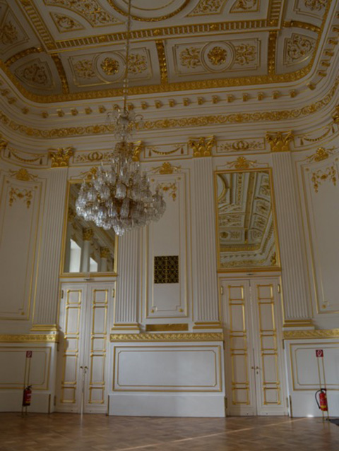 Vergoldungsarbeiten in der Hofburg Vienna